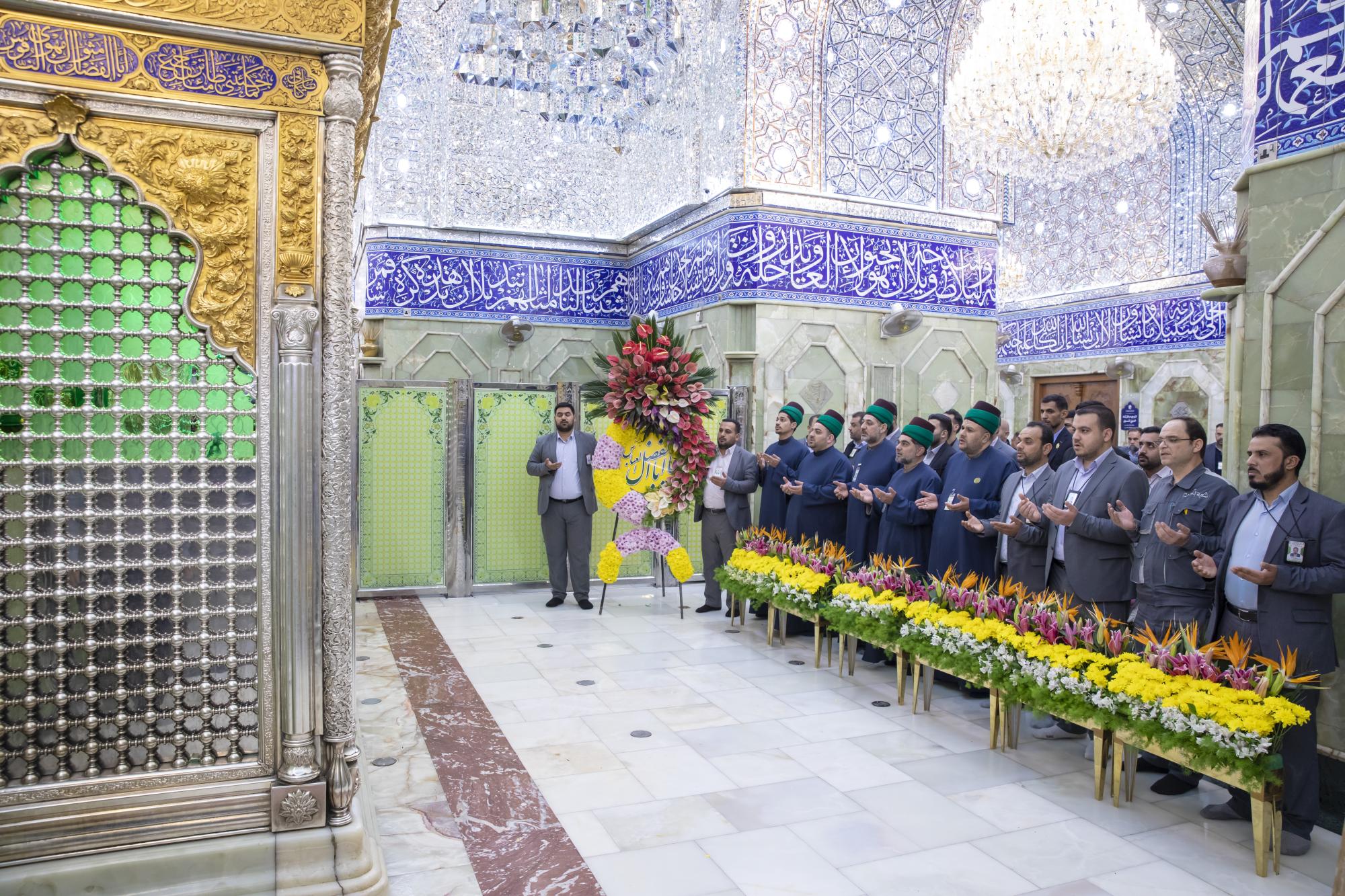 Wreaths Of Roses Adorn Sanctuary S Grid Of Aba Al Fadl Al Abbas On