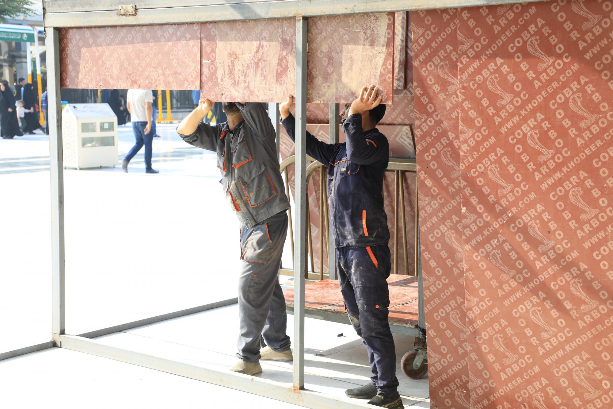 Department of Hussaini Rituals starts erecting Fatimi Panorama exhibition in Bain al-Haramain