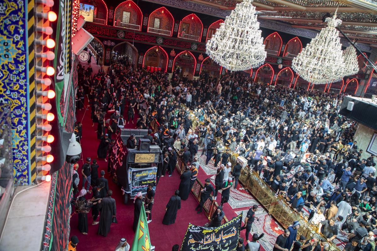 Al-Hussaini mourning processions commemorated Ziyarat Arbaeen in Karbala