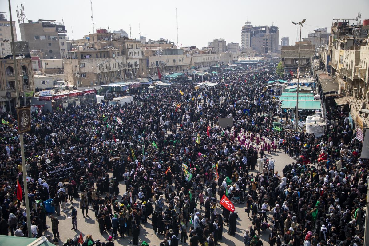 Al-Hussaini mourning processions commemorated Ziyarat Arbaeen in Karbala