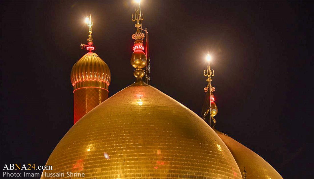 Photos Raising the flag of Imam Hussein over domes of holy